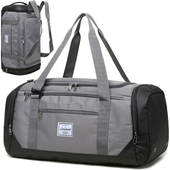 Travel Duffle Bag for men 40L Light Grey - Picture 1 of 6